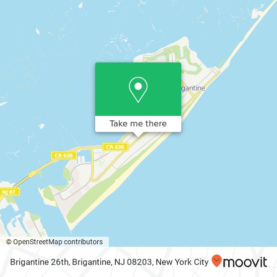 Mapa de Brigantine 26th, Brigantine, NJ 08203