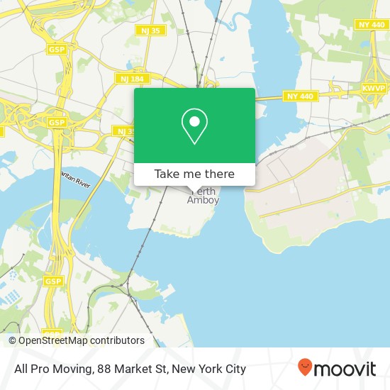 Mapa de All Pro Moving, 88 Market St