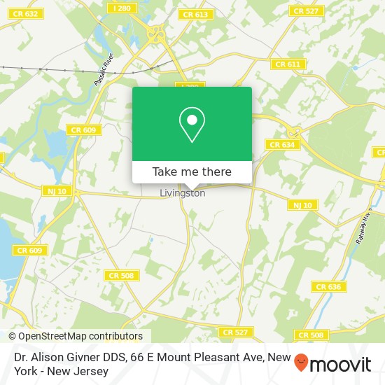 Dr. Alison Givner DDS, 66 E Mount Pleasant Ave map