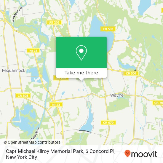 Capt Michael Kilroy Memorial Park, 6 Concord Pl map