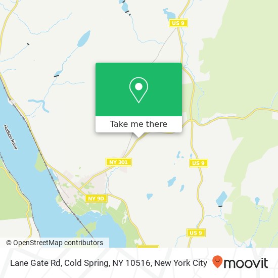 Mapa de Lane Gate Rd, Cold Spring, NY 10516