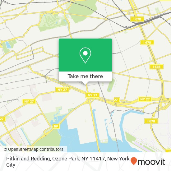 Mapa de Pitkin and Redding, Ozone Park, NY 11417