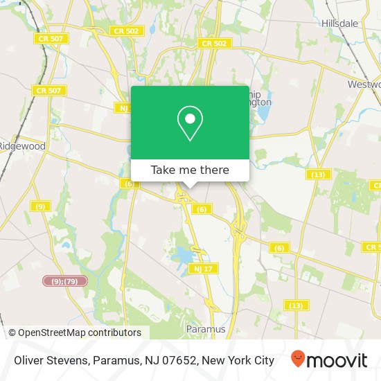 Mapa de Oliver Stevens, Paramus, NJ 07652