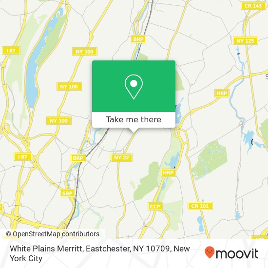 Mapa de White Plains Merritt, Eastchester, NY 10709