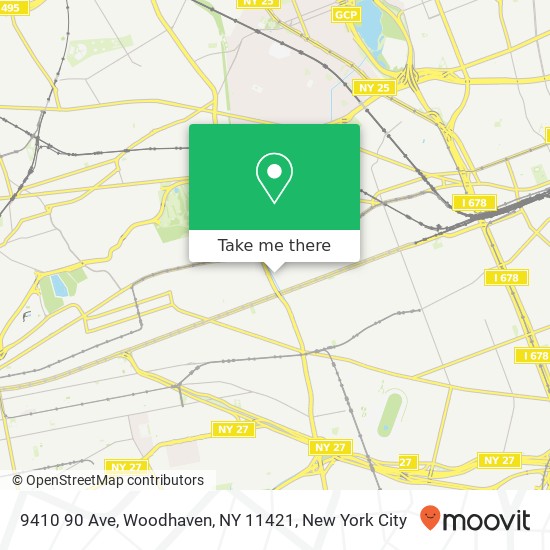 Mapa de 9410 90 Ave, Woodhaven, NY 11421