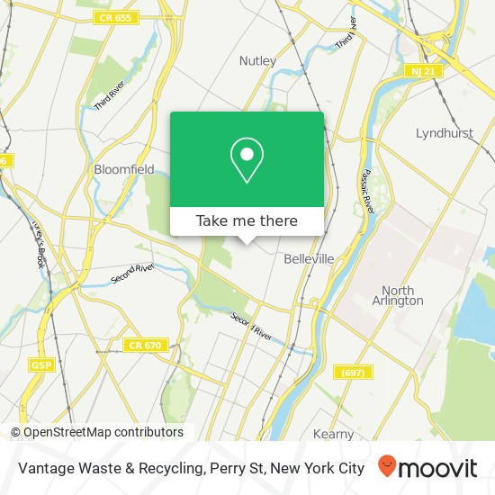 Vantage Waste & Recycling, Perry St map