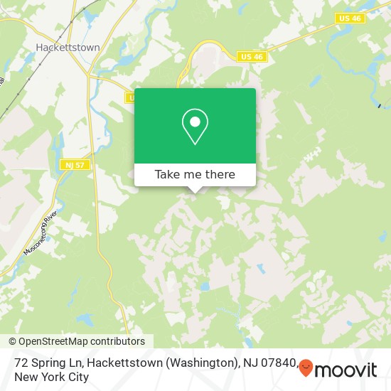 72 Spring Ln, Hackettstown (Washington), NJ 07840 map