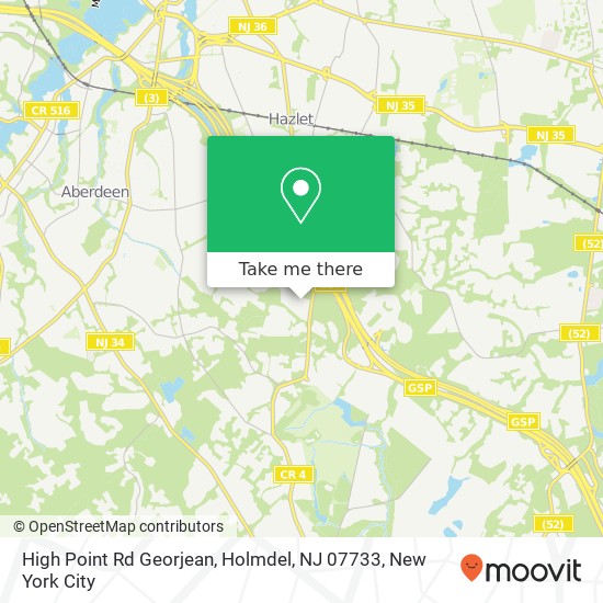 High Point Rd Georjean, Holmdel, NJ 07733 map
