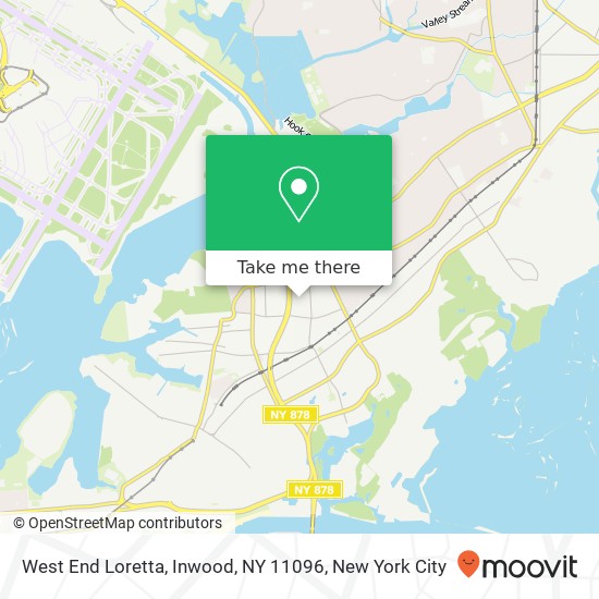 Mapa de West End Loretta, Inwood, NY 11096