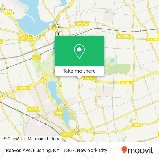 Mapa de Reeves Ave, Flushing, NY 11367