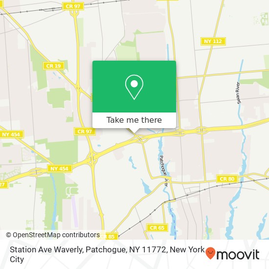 Mapa de Station Ave Waverly, Patchogue, NY 11772