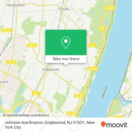 Mapa de Johnson Ave Brayton, Englewood, NJ 07631