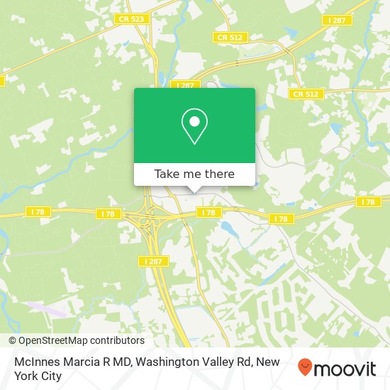 McInnes Marcia R MD, Washington Valley Rd map