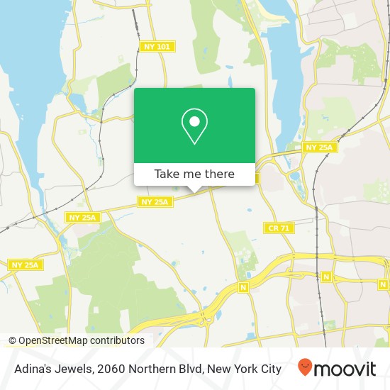 Adina's Jewels, 2060 Northern Blvd map