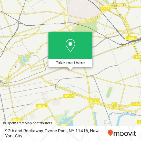 97th and Rockaway, Ozone Park, NY 11416 map