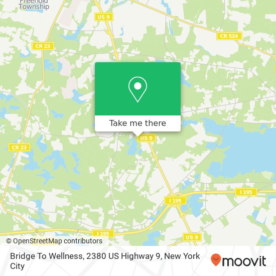 Mapa de Bridge To Wellness, 2380 US Highway 9