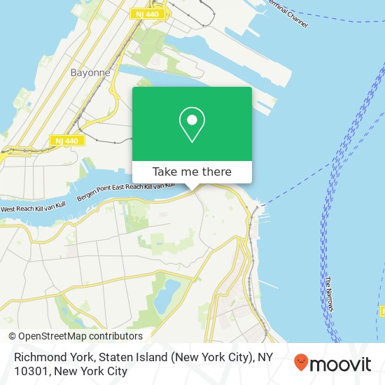 Mapa de Richmond York, Staten Island (New York City), NY 10301