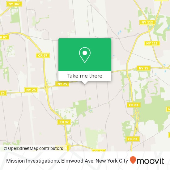 Mission Investigations, Elmwood Ave map