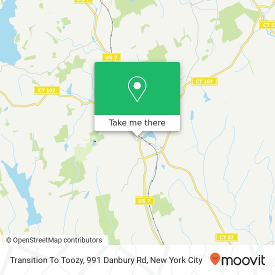 Mapa de Transition To Toozy, 991 Danbury Rd