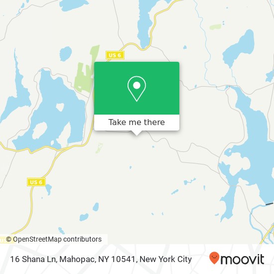 Mapa de 16 Shana Ln, Mahopac, NY 10541