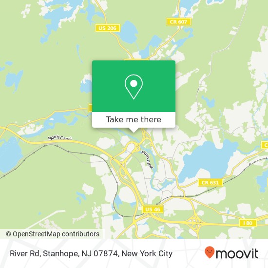 Mapa de River Rd, Stanhope, NJ 07874