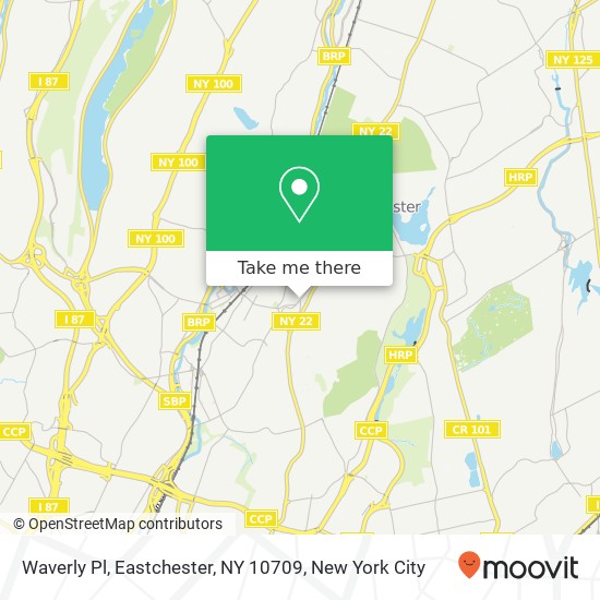 Mapa de Waverly Pl, Eastchester, NY 10709
