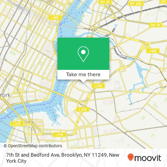 7th St and Bedford Ave, Brooklyn, NY 11249 map