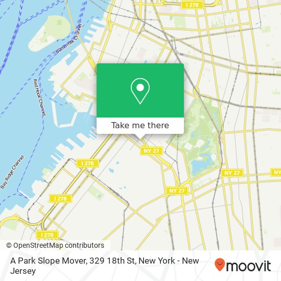 A Park Slope Mover, 329 18th St map