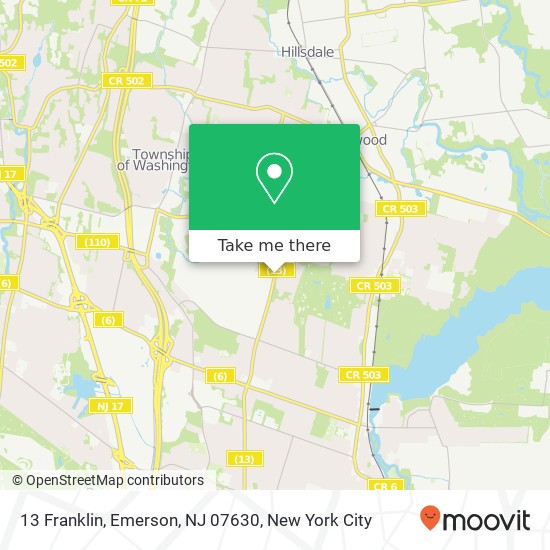13 Franklin, Emerson, NJ 07630 map