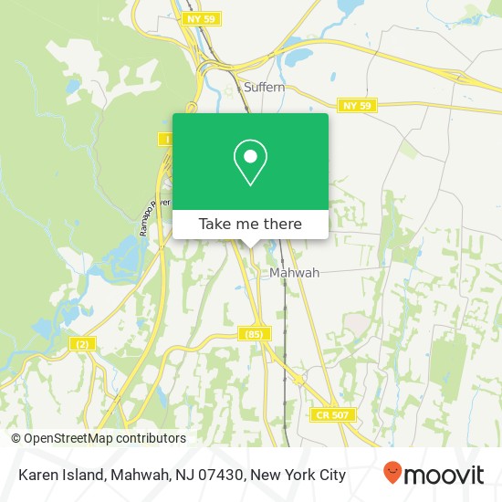 Mapa de Karen Island, Mahwah, NJ 07430