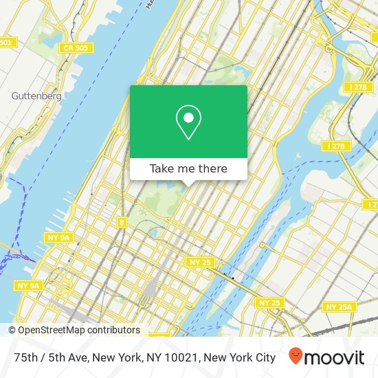 Mapa de 75th / 5th Ave, New York, NY 10021