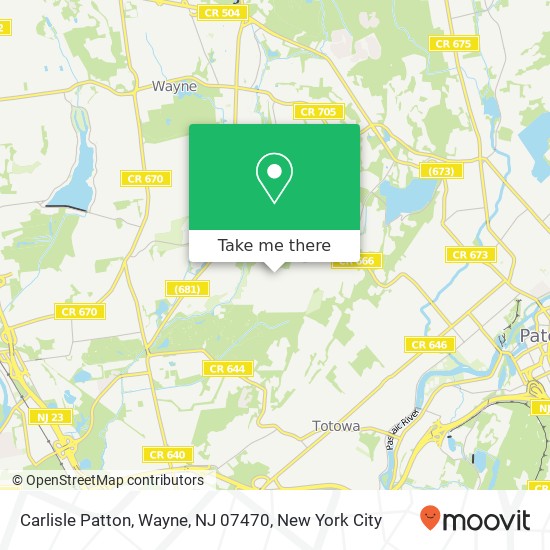 Mapa de Carlisle Patton, Wayne, NJ 07470
