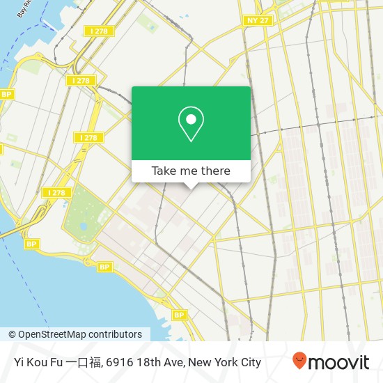 Mapa de Yi Kou Fu 一口福, 6916 18th Ave
