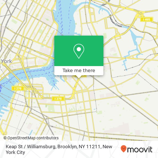 Mapa de Keap St / Williamsburg, Brooklyn, NY 11211