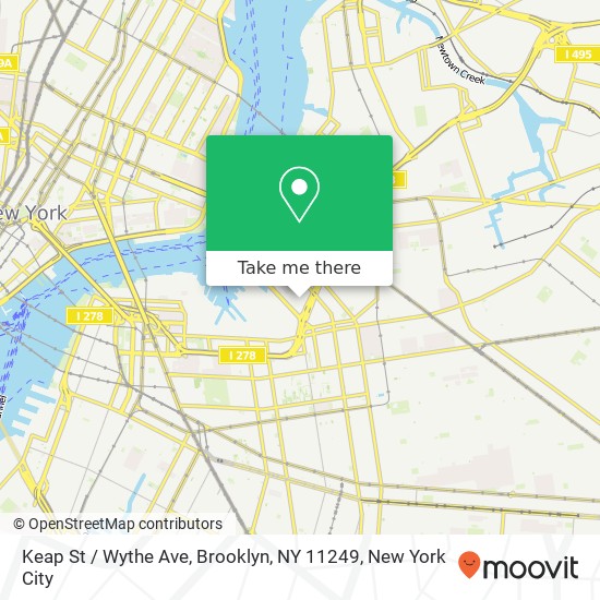 Mapa de Keap St / Wythe Ave, Brooklyn, NY 11249