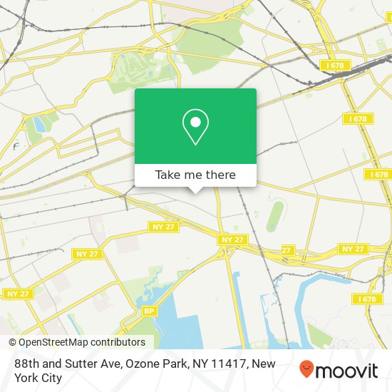 Mapa de 88th and Sutter Ave, Ozone Park, NY 11417