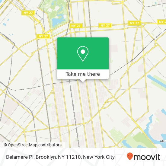 Mapa de Delamere Pl, Brooklyn, NY 11210