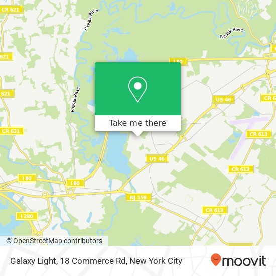 Mapa de Galaxy Light, 18 Commerce Rd