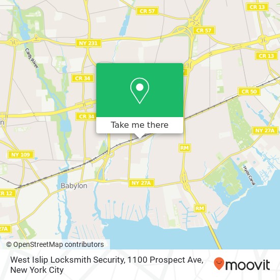 West Islip Locksmith Security, 1100 Prospect Ave map