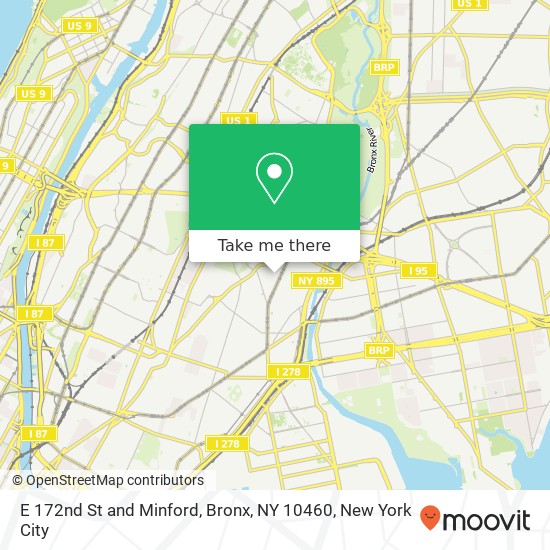 E 172nd St and Minford, Bronx, NY 10460 map
