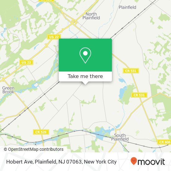 Mapa de Hobert Ave, Plainfield, NJ 07063