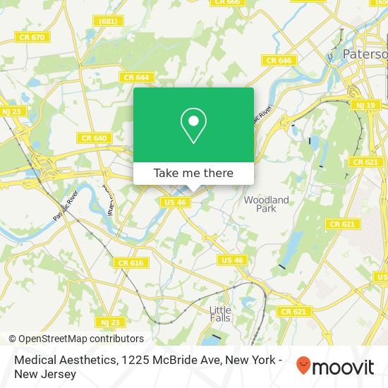 Mapa de Medical Aesthetics, 1225 McBride Ave
