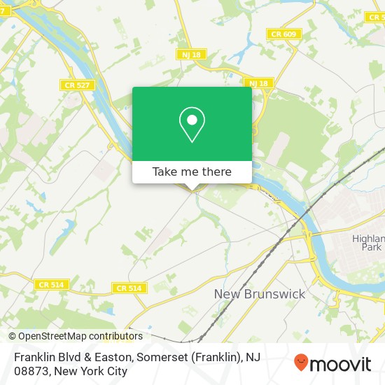 Franklin Blvd & Easton, Somerset (Franklin), NJ 08873 map