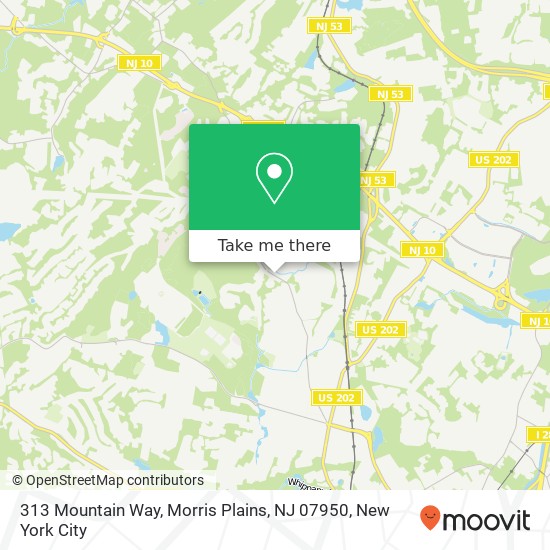 313 Mountain Way, Morris Plains, NJ 07950 map