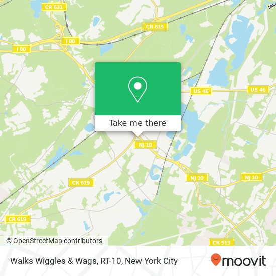 Mapa de Walks Wiggles & Wags, RT-10