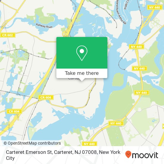 Mapa de Carteret Emerson St, Carteret, NJ 07008