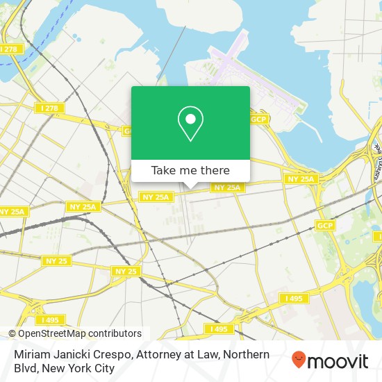 Mapa de Miriam Janicki Crespo, Attorney at Law, Northern Blvd