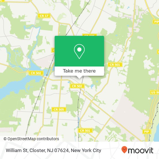 Mapa de William St, Closter, NJ 07624