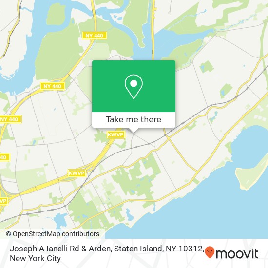 Mapa de Joseph A Ianelli Rd & Arden, Staten Island, NY 10312