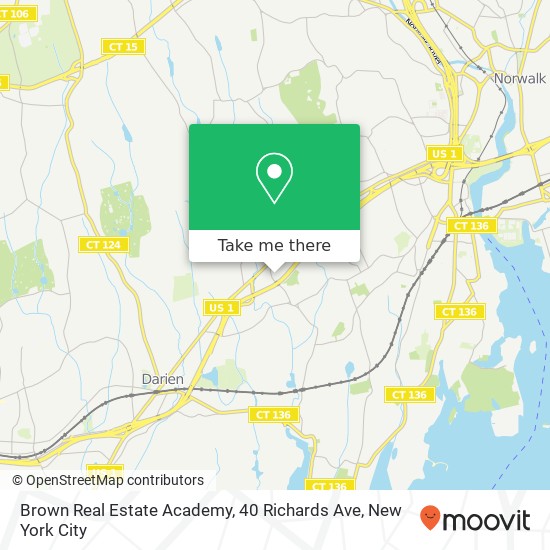 Mapa de Brown Real Estate Academy, 40 Richards Ave